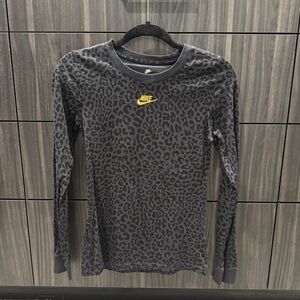 Nike Leopard Print Long Sleeve Shirt